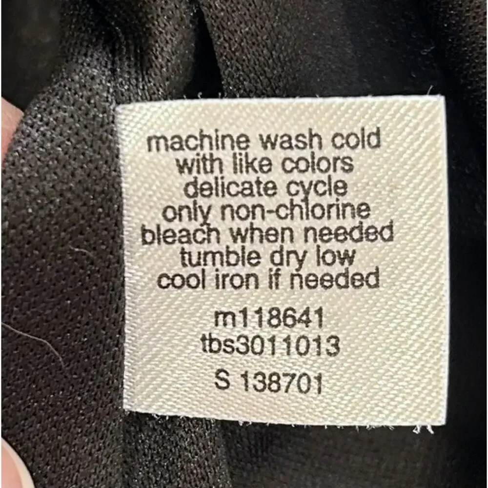 Lane Bryant Black Blue Striped Sleeveless Top Cut Out Design Ruched Sides - Picture 9 of 9